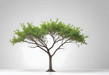 Green Tree Isolated on White Background