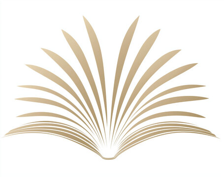 Elegant abstract fan design with golden gradient for sophisticated branding and creative projects