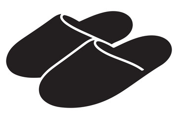 Flip flops vector  minimalist slipper silhouette
