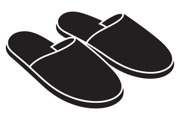 Flip flops vector  minimalist slipper silhouette
