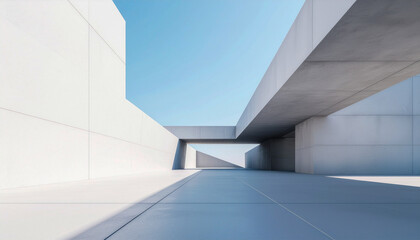 Obraz premium Minimal Futuristic Concrete Architecture