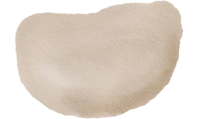 Abstract Brown Beige Blob Watercolor Brush Stroke with Paper Texture