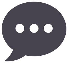 Fototapeta premium Chat bubble with ellipsis dots icon for messaging and communication