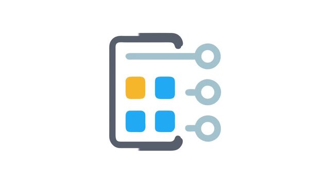 Structured data diagram with circles and color blocks