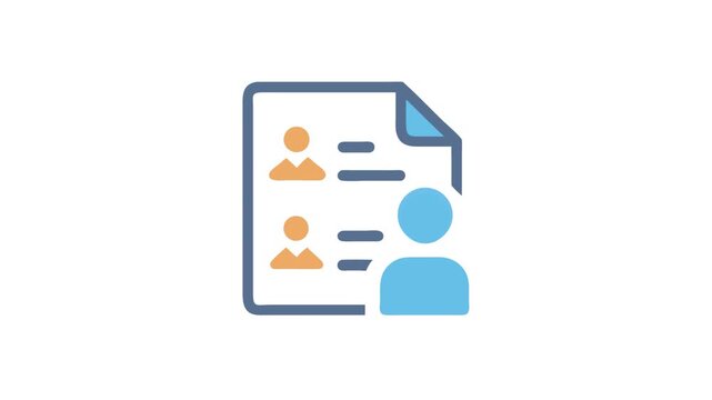 Colorful icon representing a personnel profile or curriculum vitae
