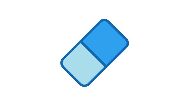 Blue eraser icon isolated on White Background