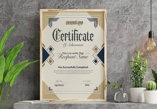 Creative Unique Certificate Design Template