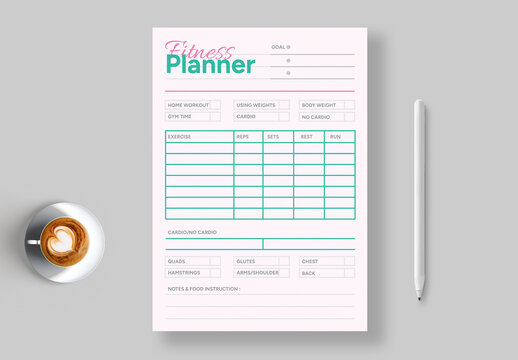 Fitness Planner for Daily Workout Tracking