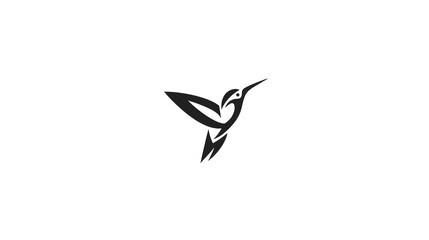 Fototapeta premium logo icon hummingbird
