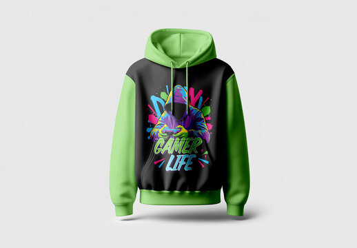 Neon Splatter Gamer Life Tshirt Design