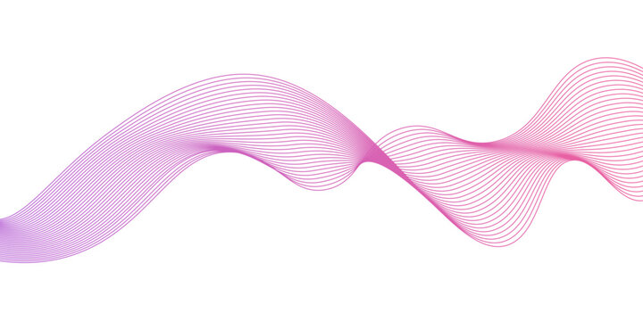 Modern abstract glowing wave background. pink wave lines and technology background, Abstract vector pink wave melody lines on white background, Suit for poster, cover, banner, Vector Illustration,