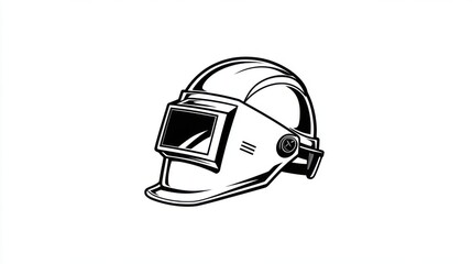 Welding Helmet Illustration for Safety and Protection in Industry
