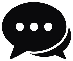 Fototapeta premium Two Chat Bubbles with Typing Indicator Communicating on Social Media Platform