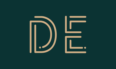 DE D de initial logo | initial based abstract modern minimal creative logo, vector template image. luxury logotype logo, real estate homie logo. typography logo. initials logo