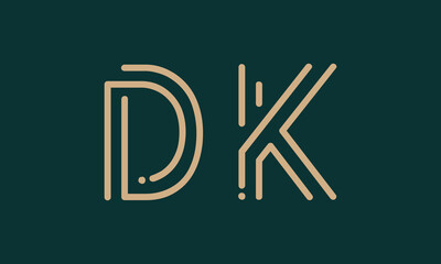 DK D dk initial logo | initial based abstract modern minimal creative logo, vector template image. luxury logotype logo, real estate homie logo. typography logo. initials logo