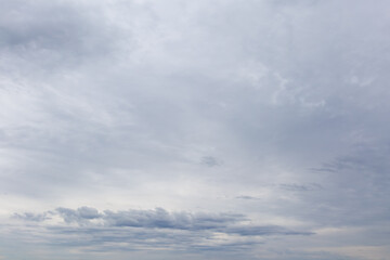 Overcast Sky with Soft Layered Gray Clouds