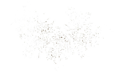 Abstract Brown Watercolor Light Splatter Confetti on Transparent Background