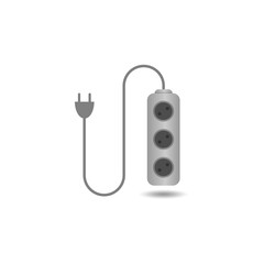 Multi Socket plug icon in gradient style icon, style isolated on white background.