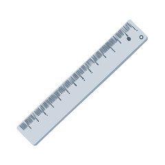 Essential gray ruler tool for accurate measurement and drafting