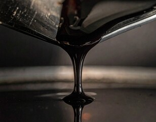 Molasses Pouring: A close-up shot captures the smooth, luxurious flow of thick molasses as it gracefully pours, glistening with rich color and texture.