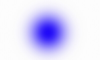 Abstract Bright Blue Light Flare or Circular Lens Glow Effect on White Background, Simple Digital Spotlight Element for Technology, Overlay, and Presentation Design.