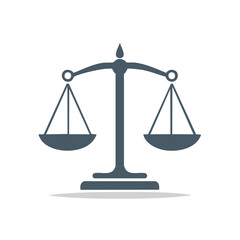 Abstract graphic of balance scales representing justice and law