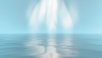 Ethereal Abstract Artwork Featuring Tranquil Water Reflection
