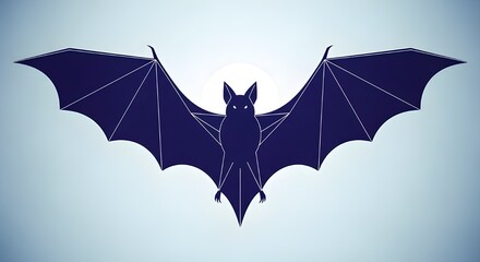 Ilustración de murciélago volador con textura negra