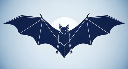 Ilustración de murciélago volador con textura negra