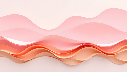 Abstract vector illustration of a red and white wave pattern with a smooth curve design for a banner template backdrop