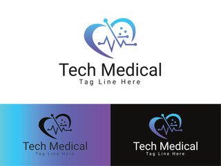 Tech Medical Logo Design, Medical App Logo Design, Professional Doctor and Clinic Medical Logo Design