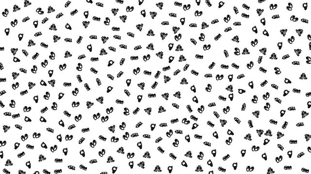 Leopard Spots Pattern Design, Abstract Animal Print, Seamless Graphic Illustration, Minimalist Black and White, Top View, Texture Concept