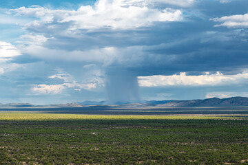 Rain and storm clouds over the Ugab River valley, Namibia