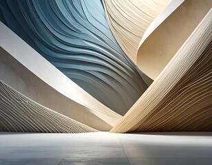 Modern abstract art with flowing shapes and textures