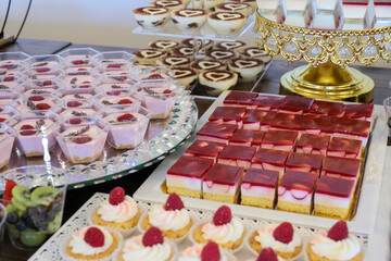 Sweets on wedding banquet table