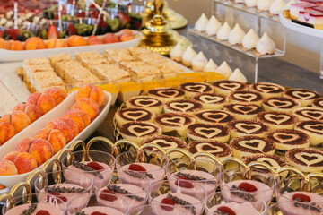 Sweets on wedding banquet table