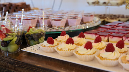 Sweets on wedding banquet table