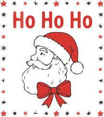 Santa Claus holding a gift box vector illustration for Christmas celebration