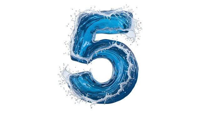 Tsunami Awareness Campaign Art Water Splash Number 5 Symbol