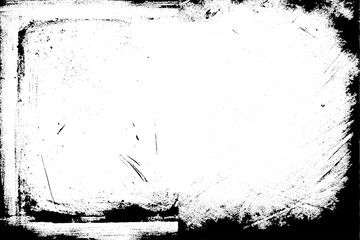 Naklejka premium Retro photo film frame with transparent background. Abstract rectangles with space for text. monochrome texture, worn pattern, surface is covered with scratches. Grunge frame with worn border.