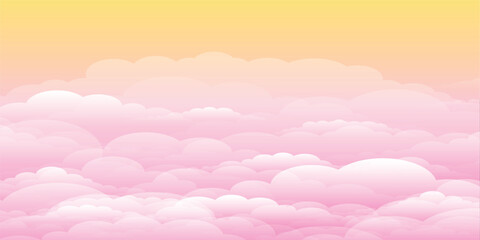 Dreamy Abstract Cloud Background with Pastel Pink and Yellow Gradient