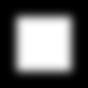 Square Vignette Edge, Isolated on Transparent Background, 1:1 Aspect Ratio