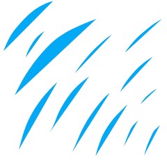 Blue Abstract Minimal Shapes on White Background