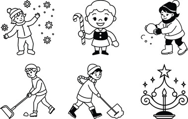 Christmas Ornament and Bell Line Art Bundle &ndash; Festive Decoration Vector Set