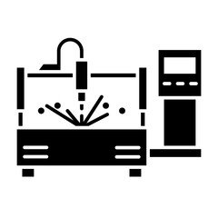 Laser machine icon