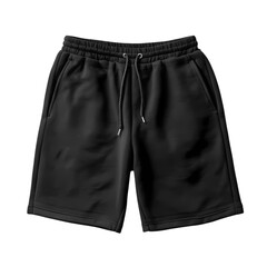 Black shorts pant mock up isolated on transparent background