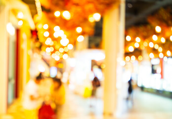 Hall supermarket shelf blur background interior store market corridor big distribution rack building grocery shop retail shelves food mall product inside hall display promotion, merchandise.