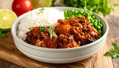 Spicy chicken and rice bowl