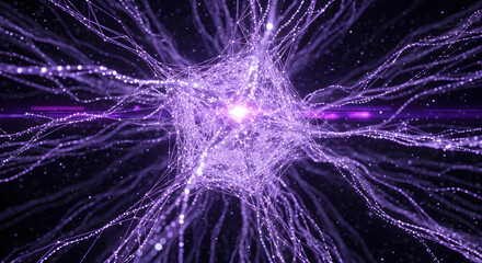 Neural Network Light Vol. 42 &ndash; Abstract AI Synapse Connection Background