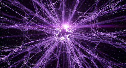 Neural Network Light Vol. 40 &ndash; Abstract AI Synapse Connection Background